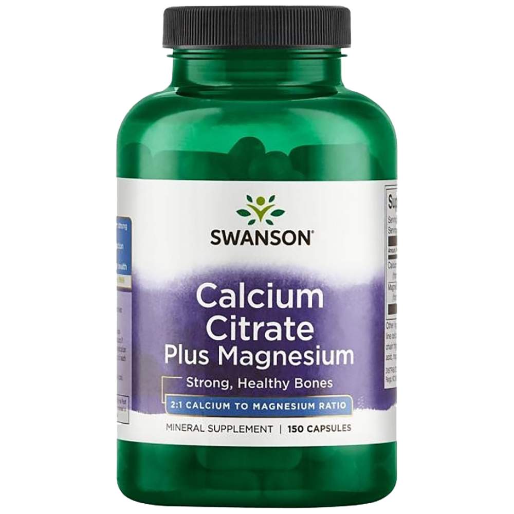 SWANSON Calcium Citrate Plus Magnesium - Калциев цитрат с магнезий