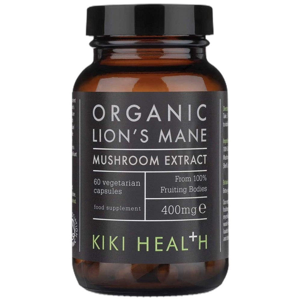 KIKI Health Lion's Mane Extract Organic 400 mg - Био екстракт от лъвска грива 400 mg