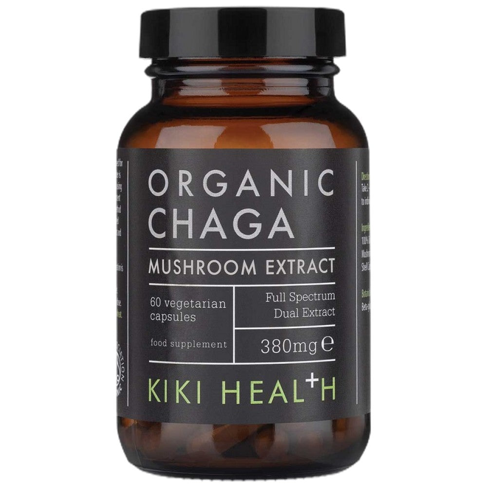 KIKI Health Organic Chaga Extract 380 mg - Органична чага екстракт 380 mg