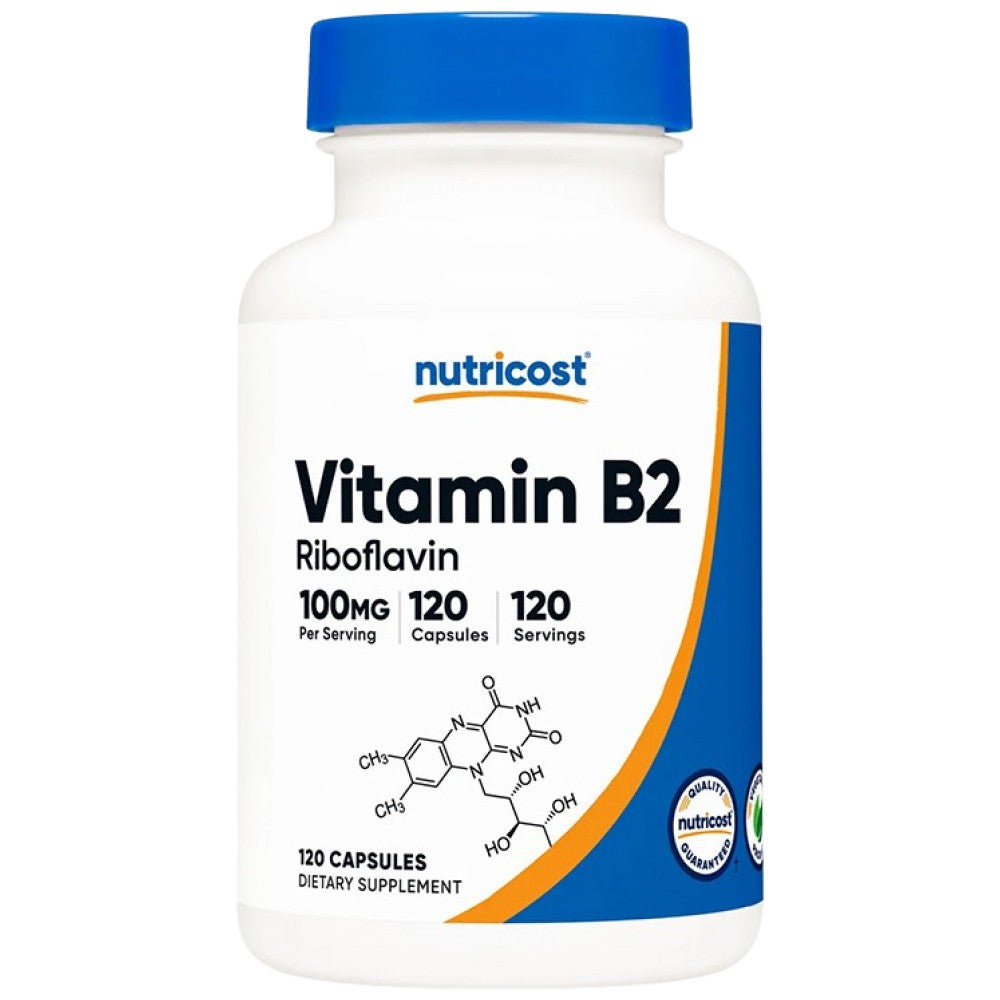 Nutricost Vitamin B2 100 mg Riboflavin - Витамин B2 рибофлавин 100 mg