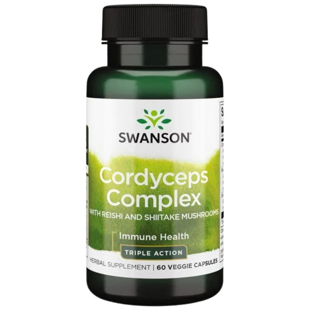 SWANSON Cordyceps Complex with Reishi & Shiitake - Гъбен комплекс с кордицепс