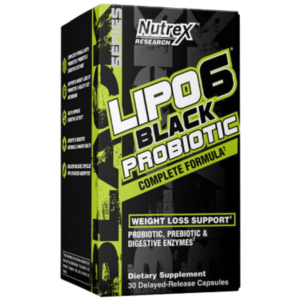Nutrex Lipo 6 Black Probiotic Complete Formula - Пробиотик с пребиотик и ензими