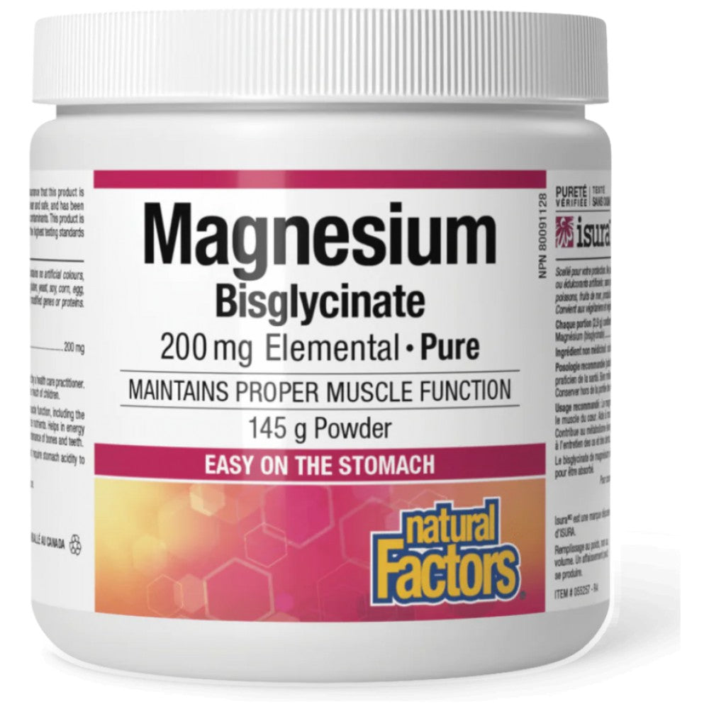 Natural Factors Magnesium Bisglycinate Powder - Магнезиев бисглицинат на прах