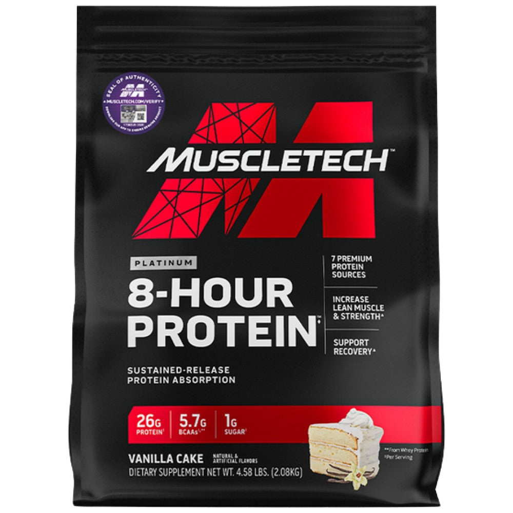 MuscleTech Platinum 8-Hour Protein Phase-8 - Многокомпонентен протеин с бавно освобождаване