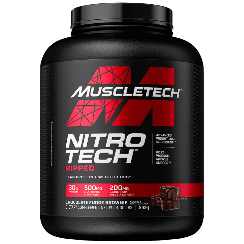 MuscleTech Nitro Tech Ripped - Суроватъчен протеин за оформяне