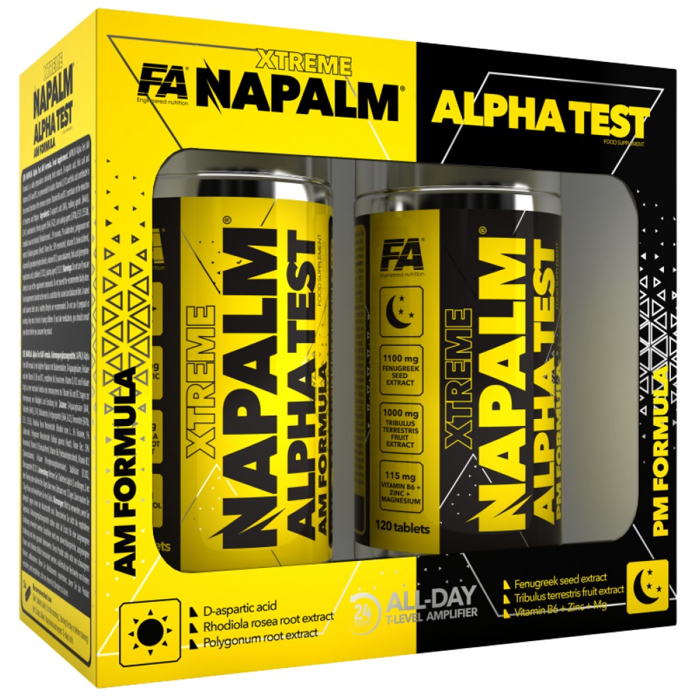 FA Nutrition Xtreme Napalm Alpha Test - Тестостеронов бустер (AM & PM)
