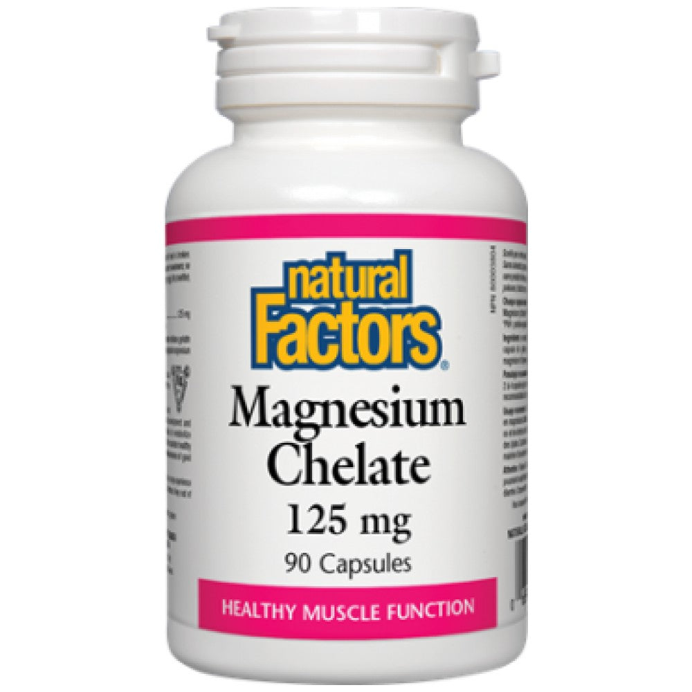 Natural Factors Magnesium Chelate 125 mg - Хелатен магнезий 125 mg