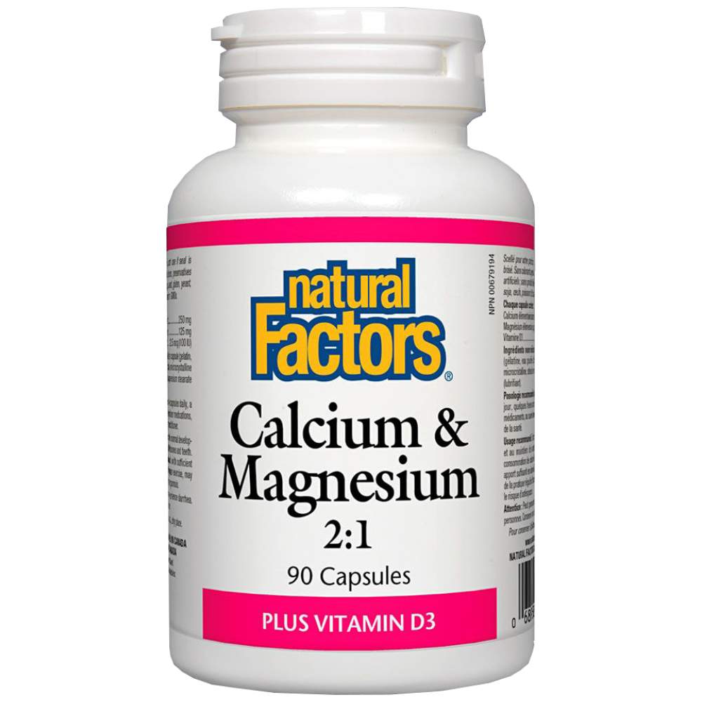Natural Factors Calcium & Magnesium with Vitamin D3 376 mg - Калций и магнезий с Витамин Д3