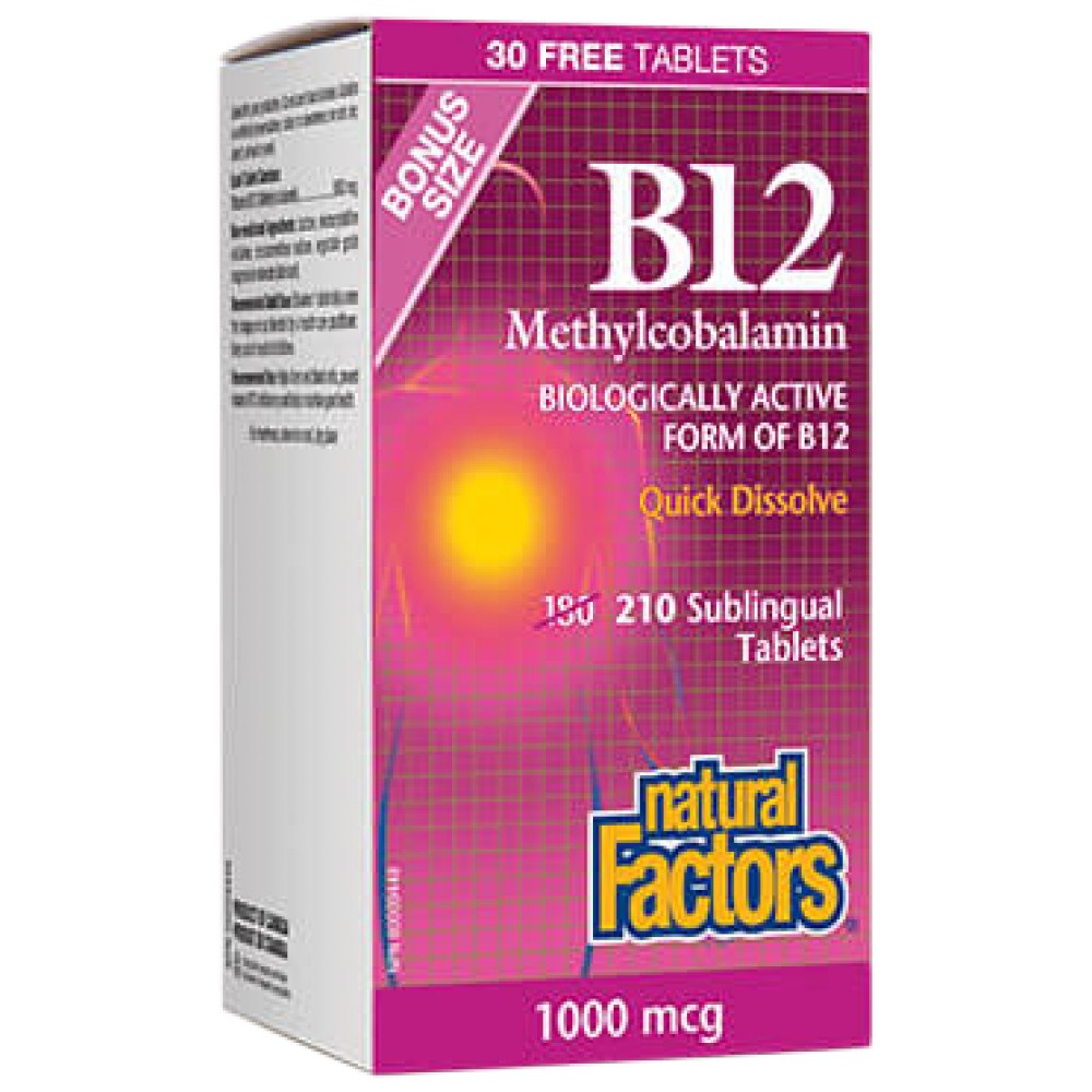 Natural Factors B12 Methylcobalamin 1000 mcg - Витамин Б12 метилкобаламин 1000 mcg