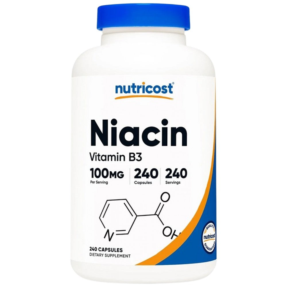 Nutricost Niacin Vitamin B-3 100 mg - Ниацин 100 mg