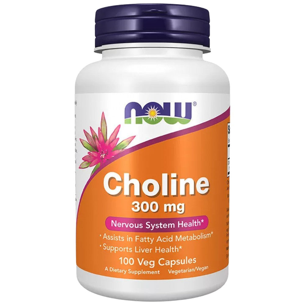 NOW Foods Choline 300 mg Choline Bitartrate - Холин 300 mg