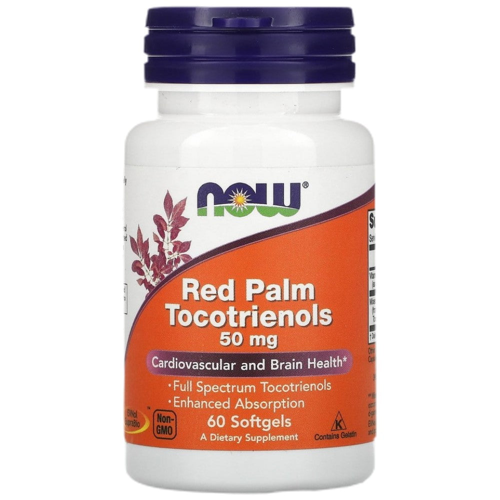 NOW Foods Red Palm Tocotrienols 50 mg - Токотриеноли от червена палма 50 mg
