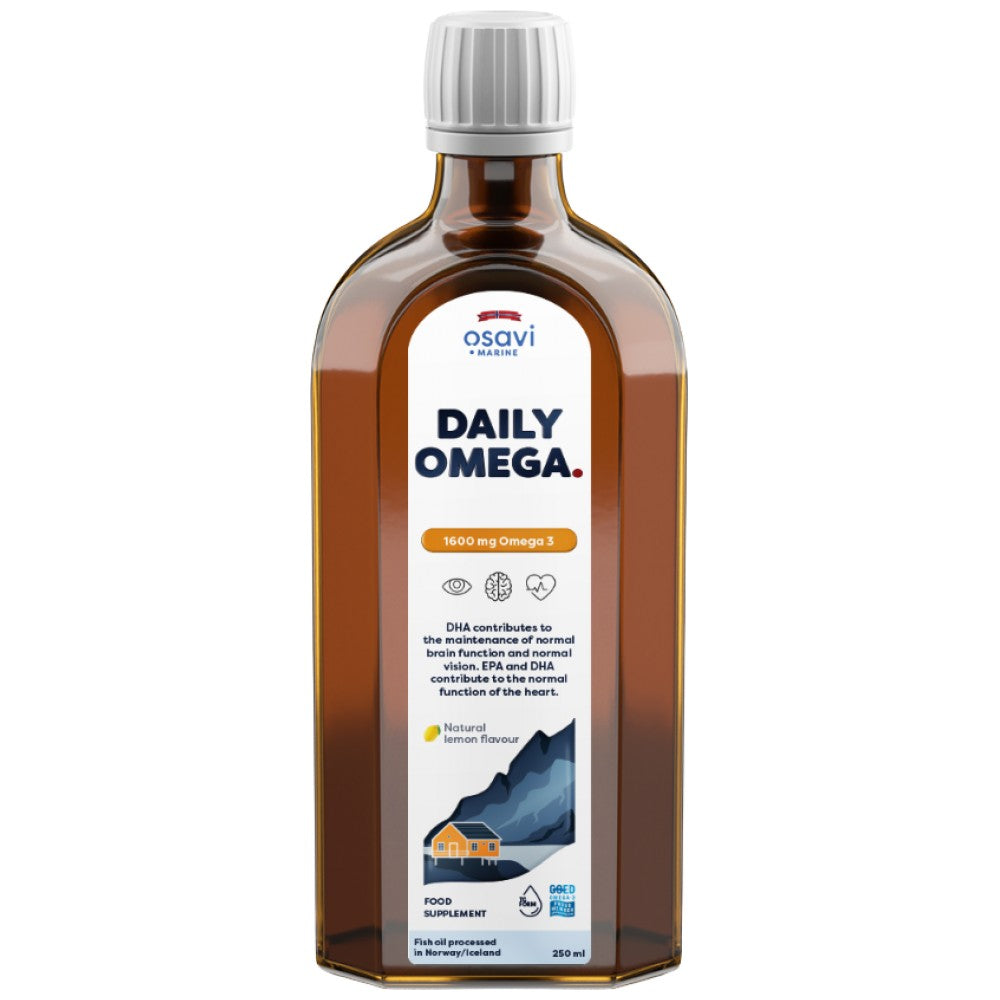 Osavi Daily Omega Liquid Natural Lemon - Течно рибено масло с лимон