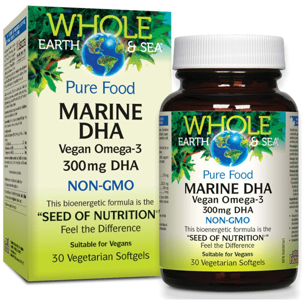 Natural Factors Marine DHA Vegan Omega 3 NON-GMO - Веган DHA от водорасли
