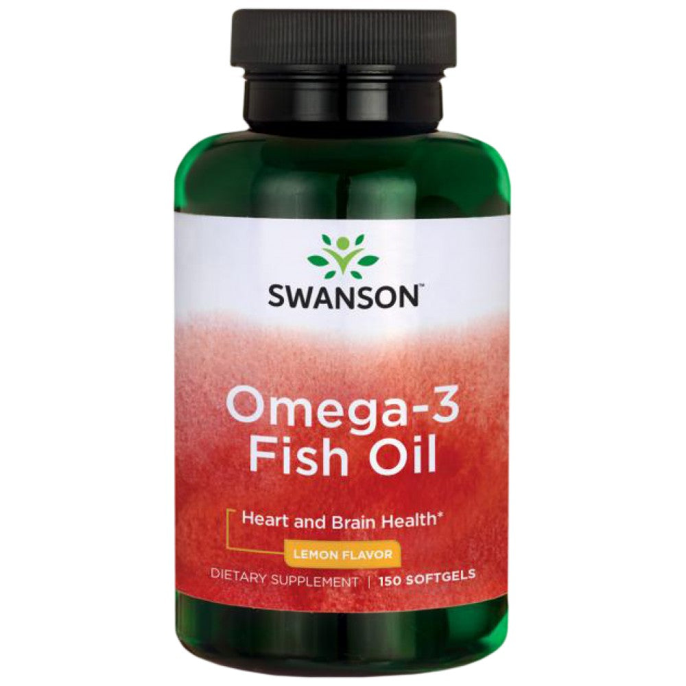 SWANSON Lemon Flavor Omega 3 1000 mg - Рибено масло с лимон 1000 mg
