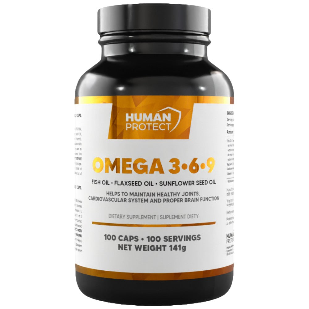 Human Protect Omega 3-6-9 with Fish Oil, Flax Oil & Sunflower Oil - Омега 3-6-9