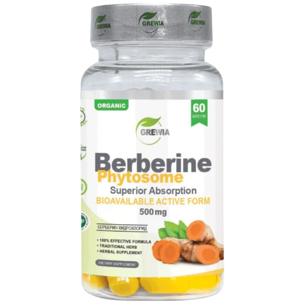 Grewia Berberine Phytosome Superior Absorption 500 mg - Берберин фитозоми 500 mg