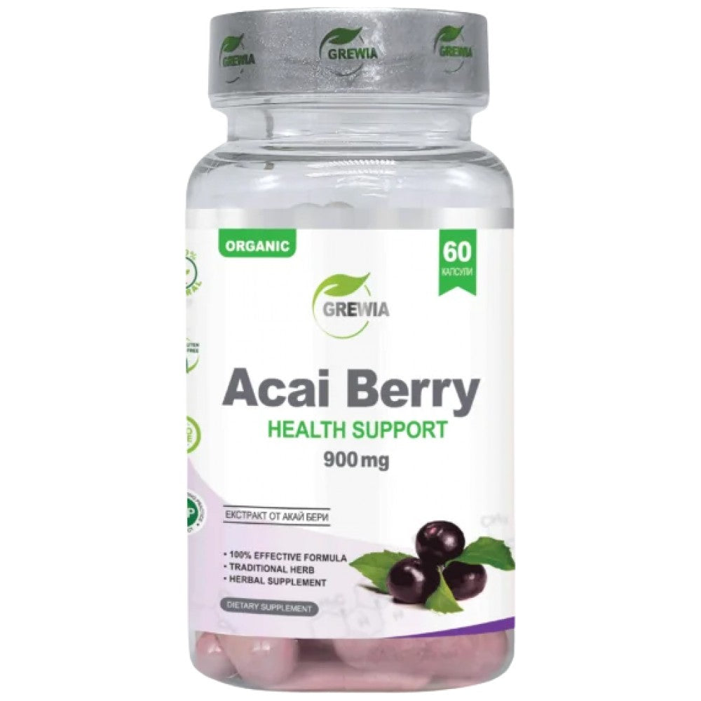 Grewia Organic Acai Berry 900 mg - Био акай бери 900 mg
