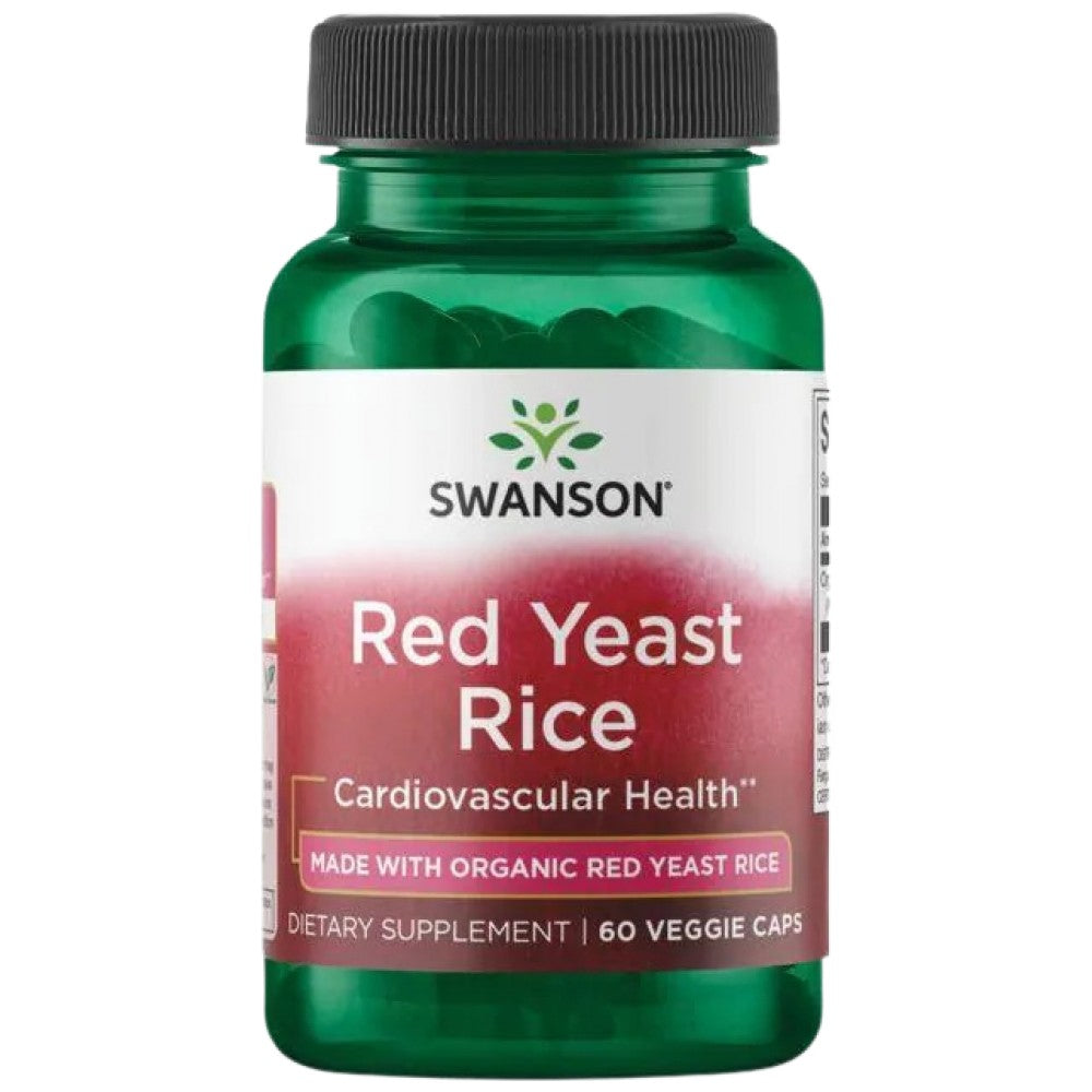 SWANSON Red Yeast Rice 600 mg Organic - Червен ферментирал ориз 600 mg