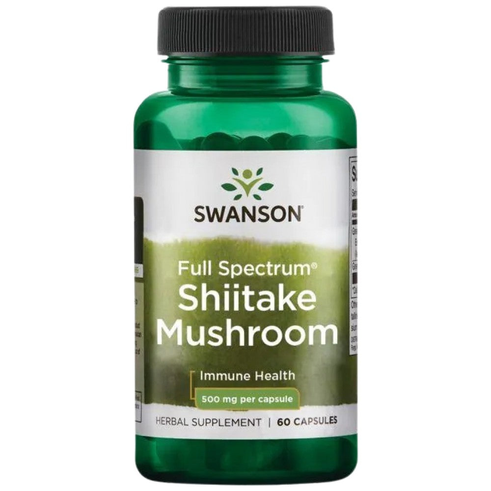 SWANSON Full Spectrum Shiitake Mushroom 500 mg - Гъба шийтаке 500 mg