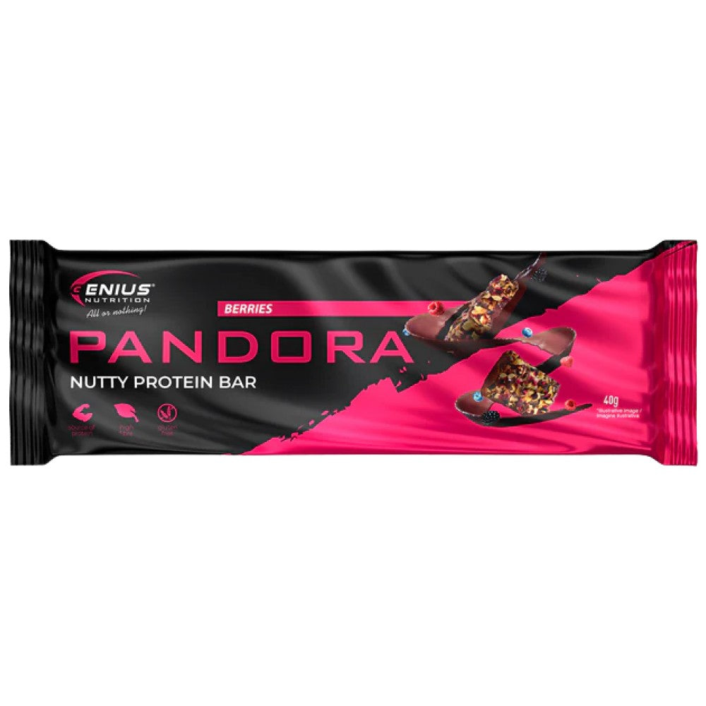 Genius Nutrition Pandora Nutty Protein Bar - Протеинов бар с ядки