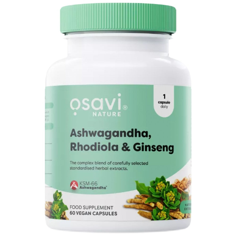 Osavi Ashwagandha + Rhodiola & Ginseng - Ашваганда с родиола и женшен