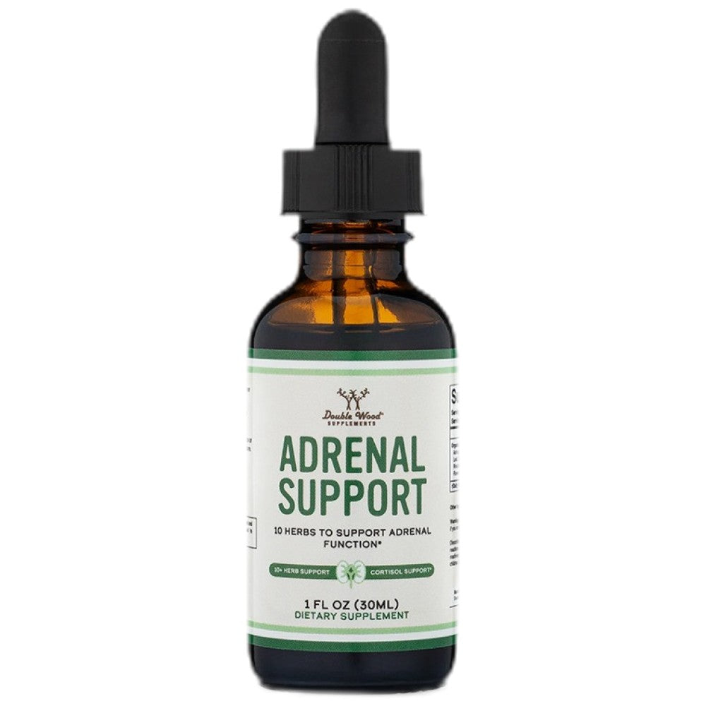 Double Wood Supplements Adrenal Support with Eleuthero & Rhodiola - Адаптогени за надбъбречна подкрепа