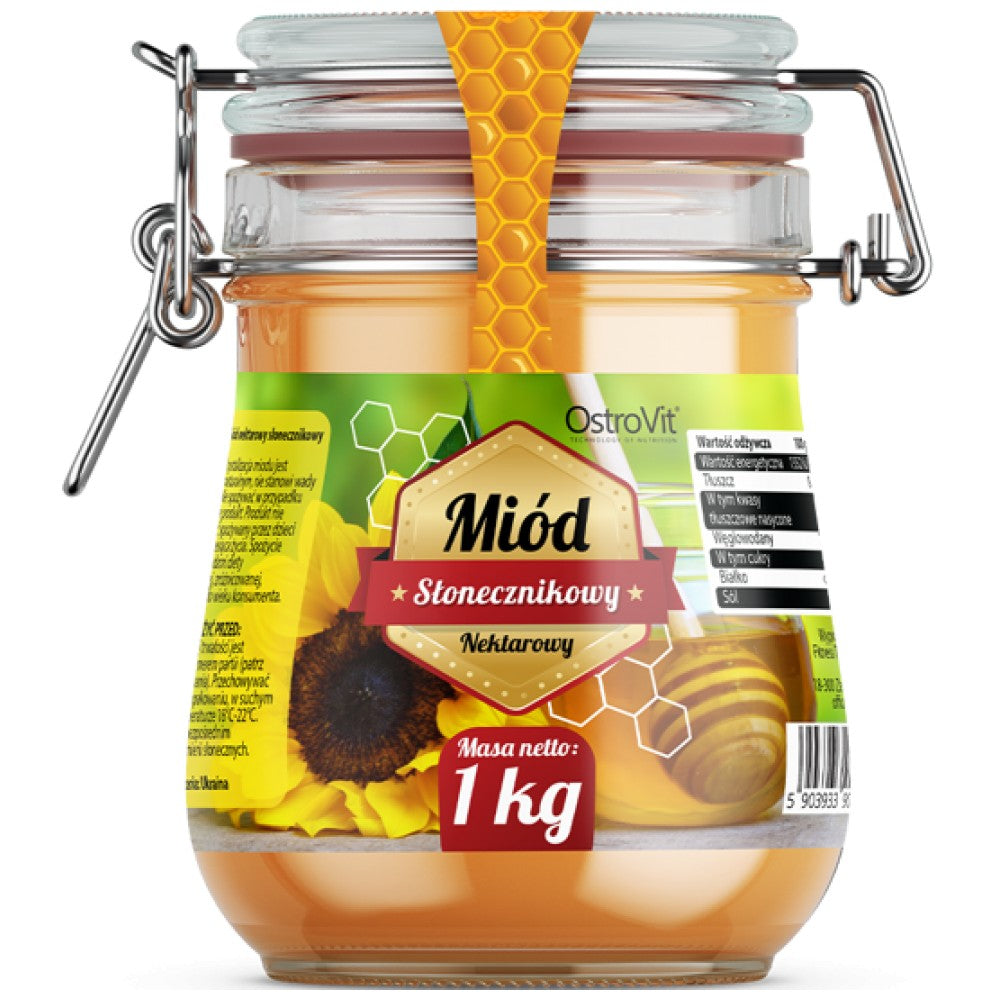 OstroVit Natural Sunflower Honey - Натурален слънчогледов пчелен мед