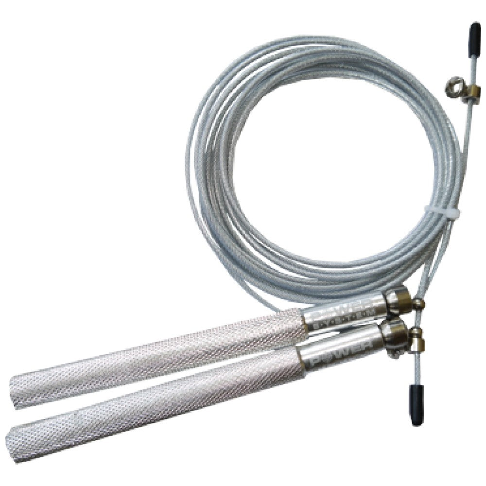 Power System Aluminium Ultra Jump Rope Silver - Въже за скачане алуминиеви дръжки