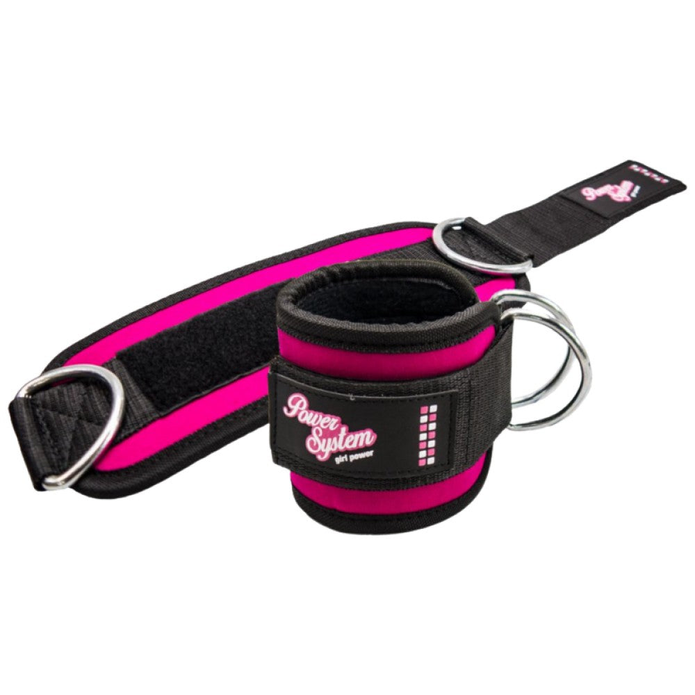 Power System Ankle Straps Gym Babe Pink - Наглезенник за скрипец розов