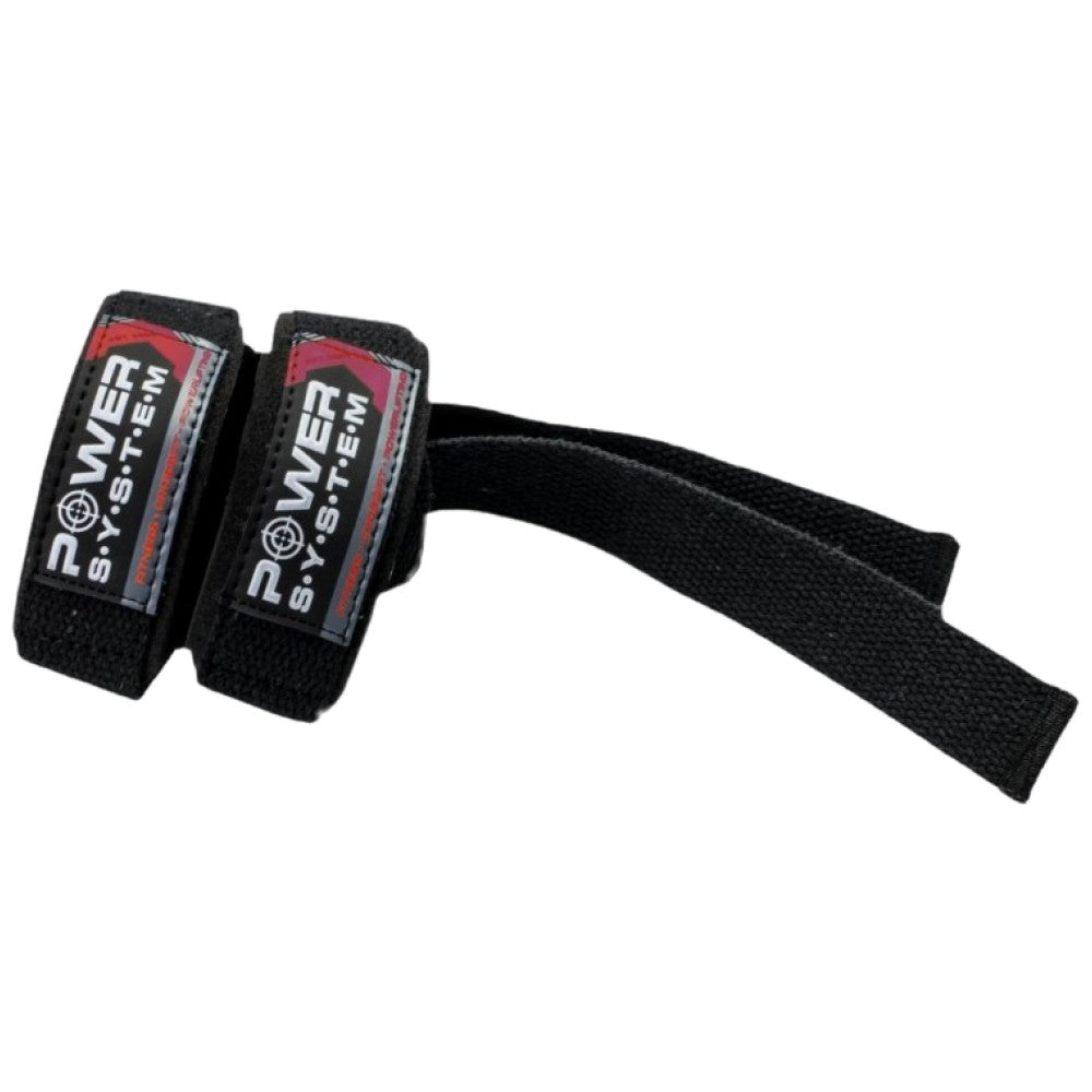 Power System Heavy Duty Lifting Straps Black Red - Здрави каишки за вдигане на тежести