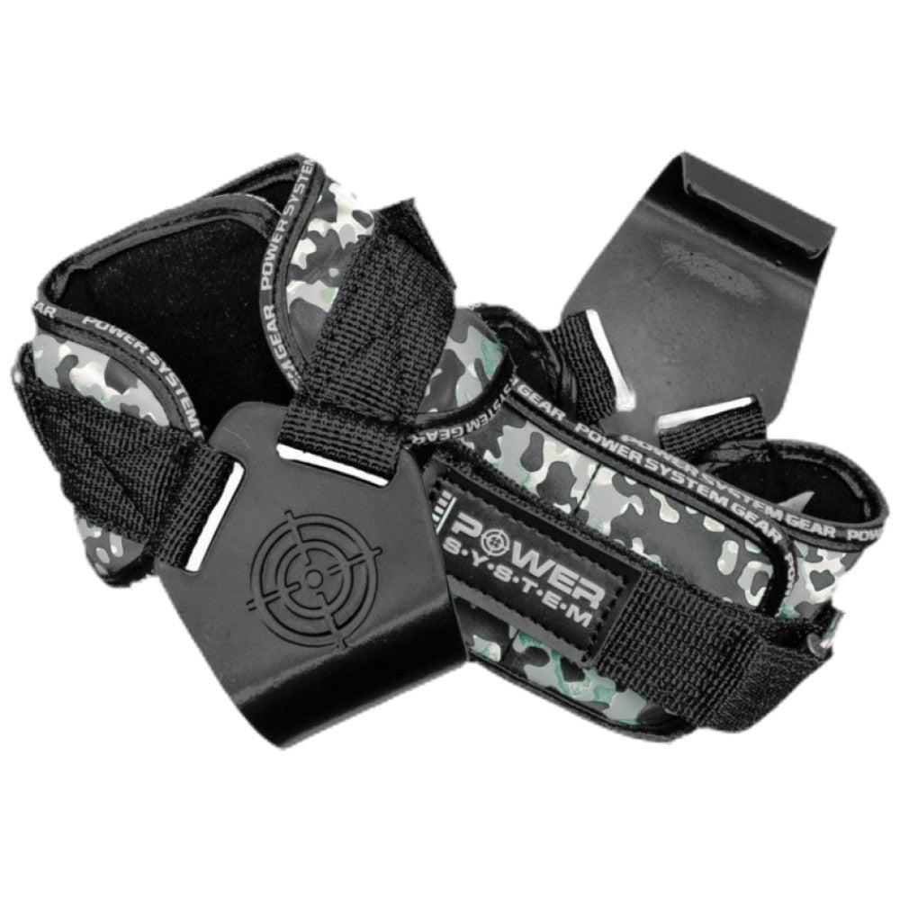 Power System Power Hooks Camo Grey - Куки за вдигане на тежести сив камуфлаж