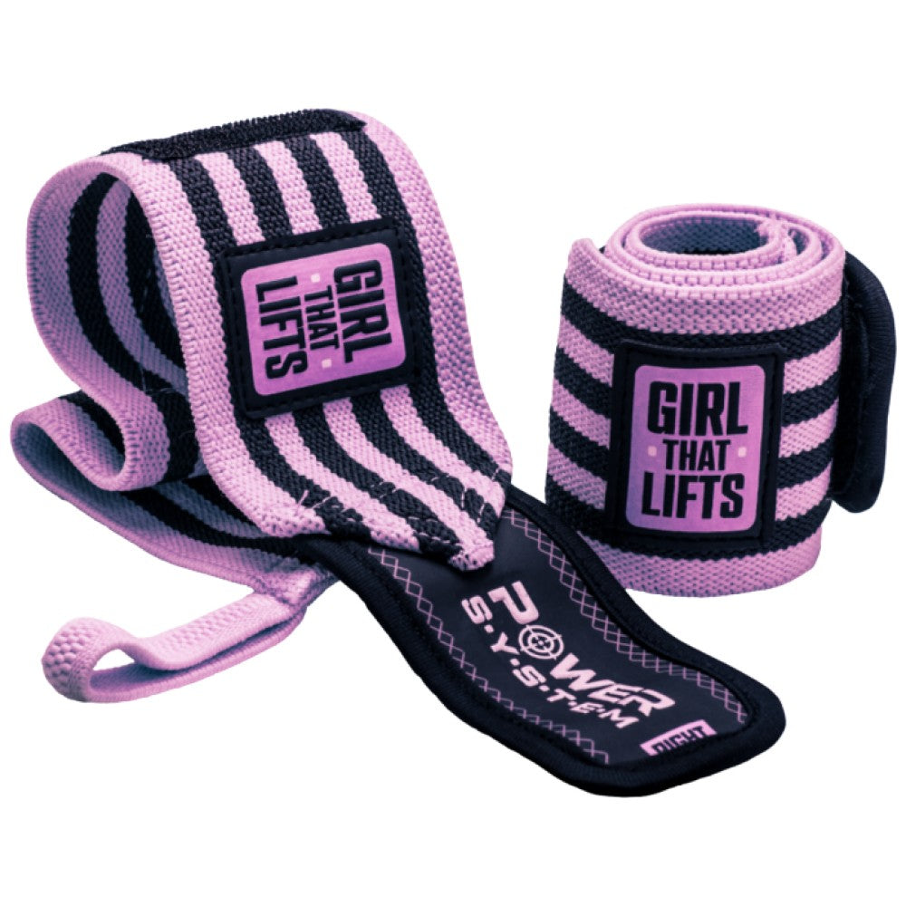 Power System Wrist Wraps Girl That Lifts Pink - Дамски накитници розови