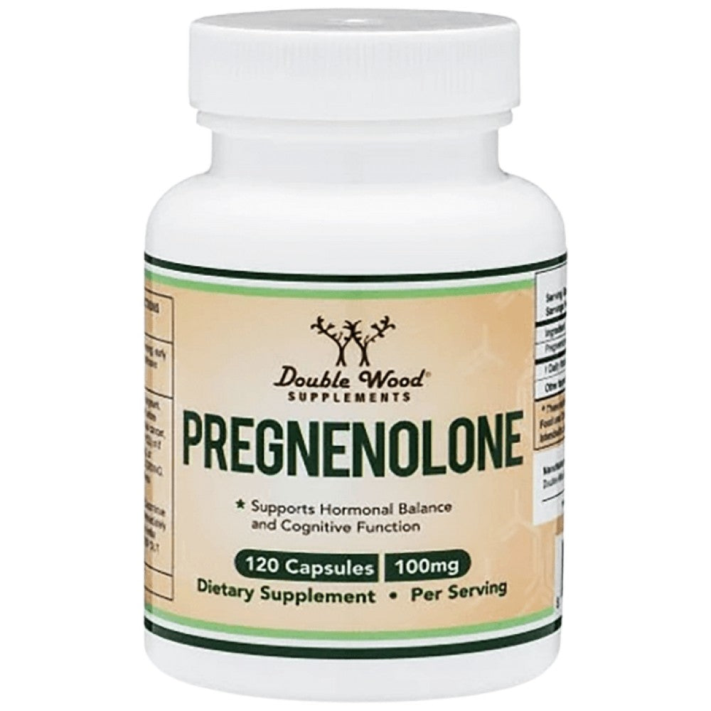 Double Wood Supplements Pregnenolone 100 mg - Прегненолон 100 mg