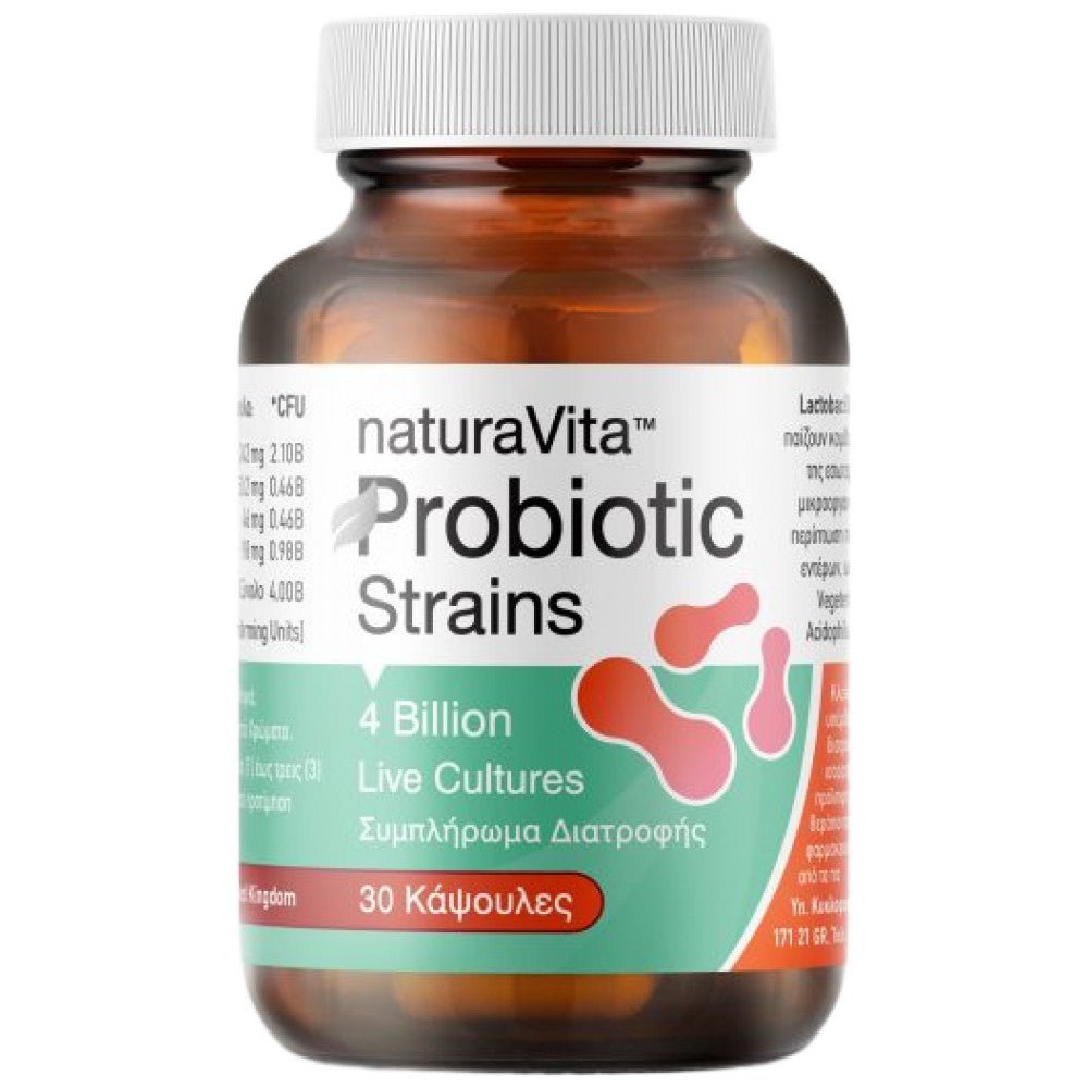 Natura Vita Probiotic Strains 4 Billion Live Cultures - Пробиотик 4 млрд. клетки