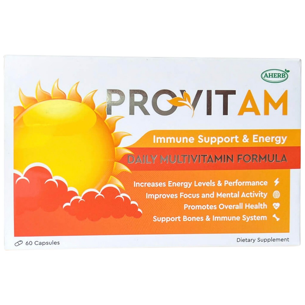 AHerb PROVIT AM with ZMA, Rose Hips & Probiotics - Мултивитамини със ZMA и пробиотици