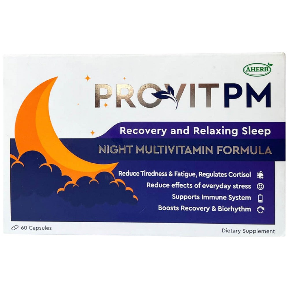 AHerb PROVIT PM with ZMA, Theanine & Valeriana - Нощна формула за сън с ЗМА