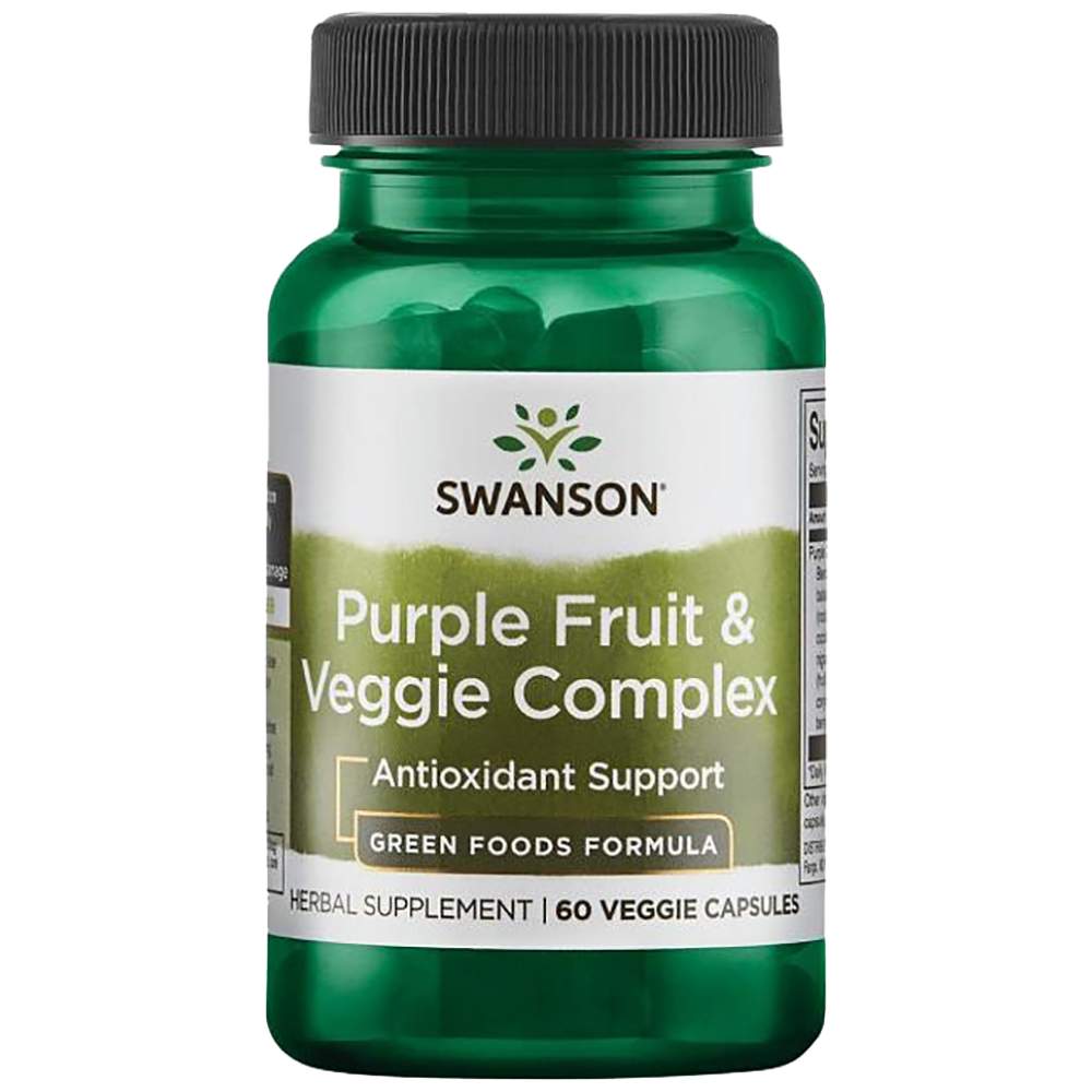 SWANSON Purple Antioxidants Fruit & Veggie Complex 400 mg - Антиоксидантен комплекс от плодове и зеленчуци