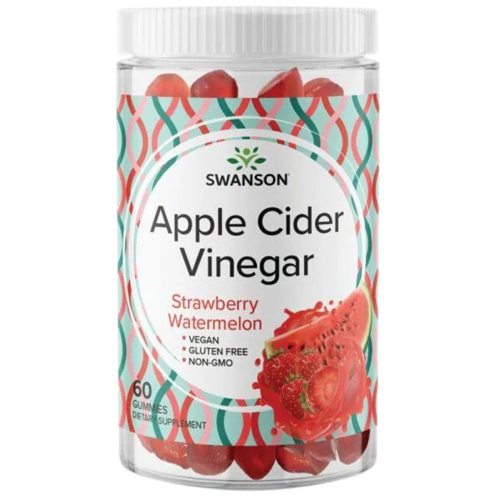 SWANSON Apple Cider Vinegar Gummies Strawberry Watermelon - Ябълков оцет гъми
