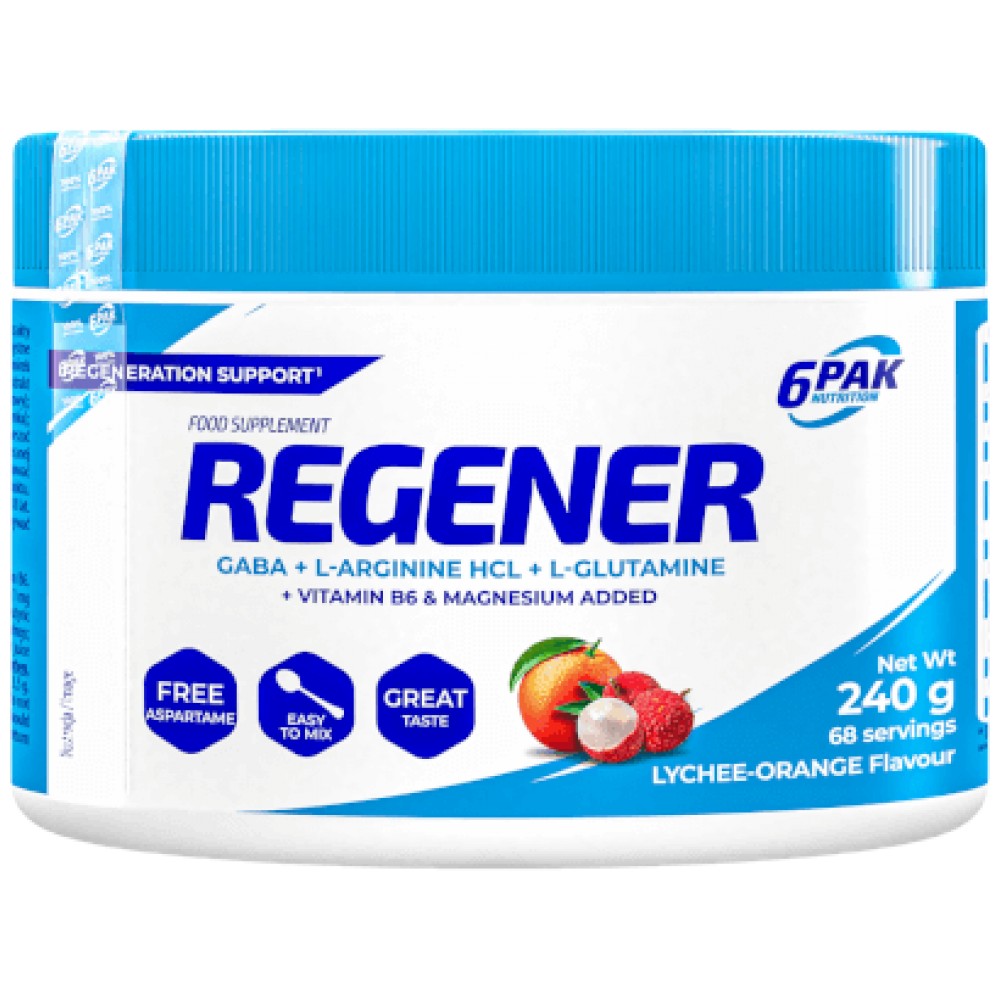 6PAK Nutrition REGENER GABA, L-Arginine & L-Glutamine - Формула за нощно възстановяване