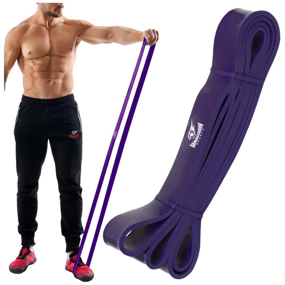 ARMAGEDDON Ластична лента за упражнения Resistance Band Purple - Тренировъчна лента лилава