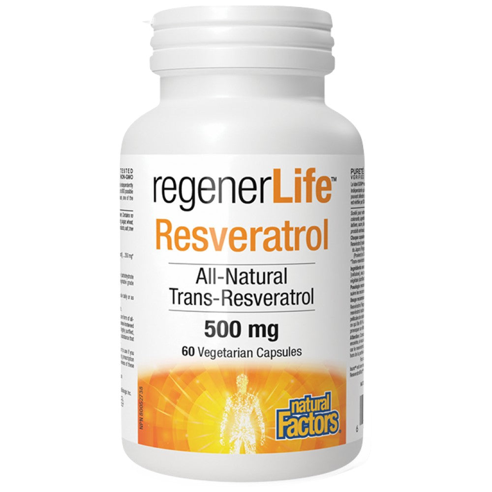 Natural Factors Regener Life Resveratrol 500 mg - Ресвератрол 500 mg