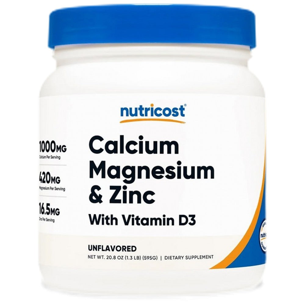 Nutricost Calcium, Magnesium & Zinc + Vitamin D-3 Powder - Калций, магнезий и цинк на прах