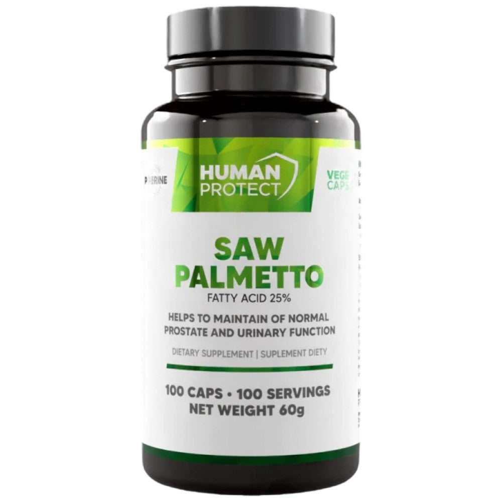 Human Protect Saw Palmetto 500 mg with 25% Saponins - Сао палмето 500 mg
