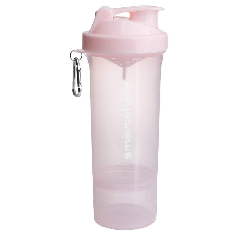 SmartShake 2Go Smart Shaker Slim Cotton Pink - Слим шейкър с отделения (розов)