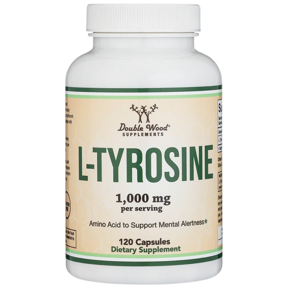 Double Wood Supplements L-Tyrosine 500 mg - L-Тирозин 500 mg