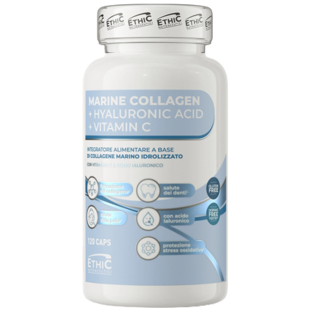 EthicSport Marine Collagen with Hyaluronic Acid & Vitamin C - Морски колаген с хиалурон и Витамин Ц
