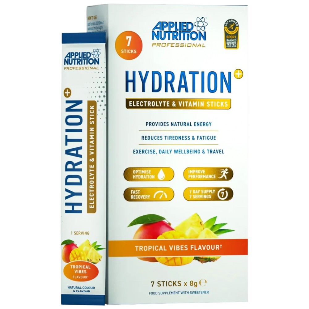 Applied Nutrition Hydration + Electrolyte & Vitamin Powder Stick Packs - Изотонична напитка с електролити и витамини