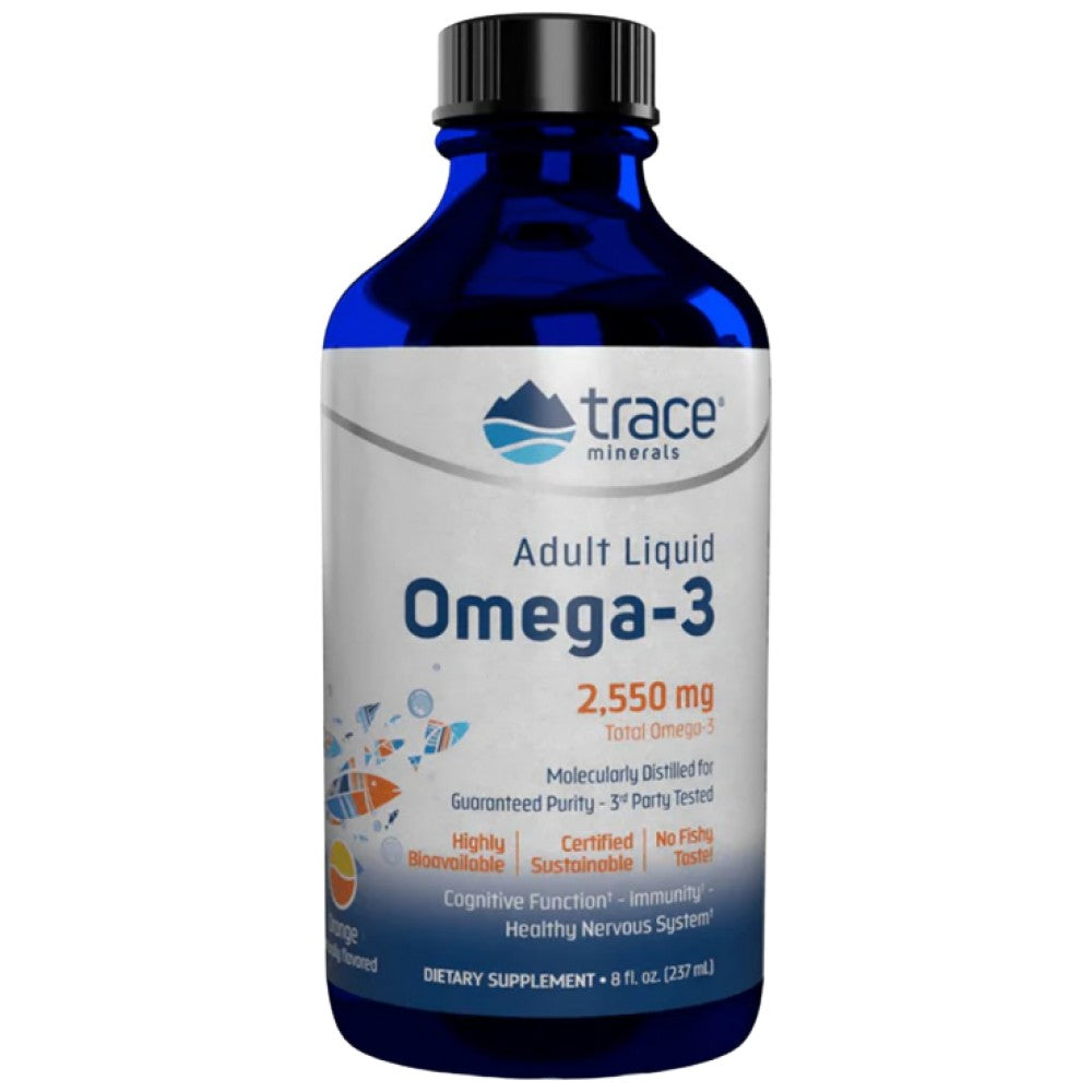 Trace Minerals Adult Liquid Omega-3 - Течно рибено масло за възрастни