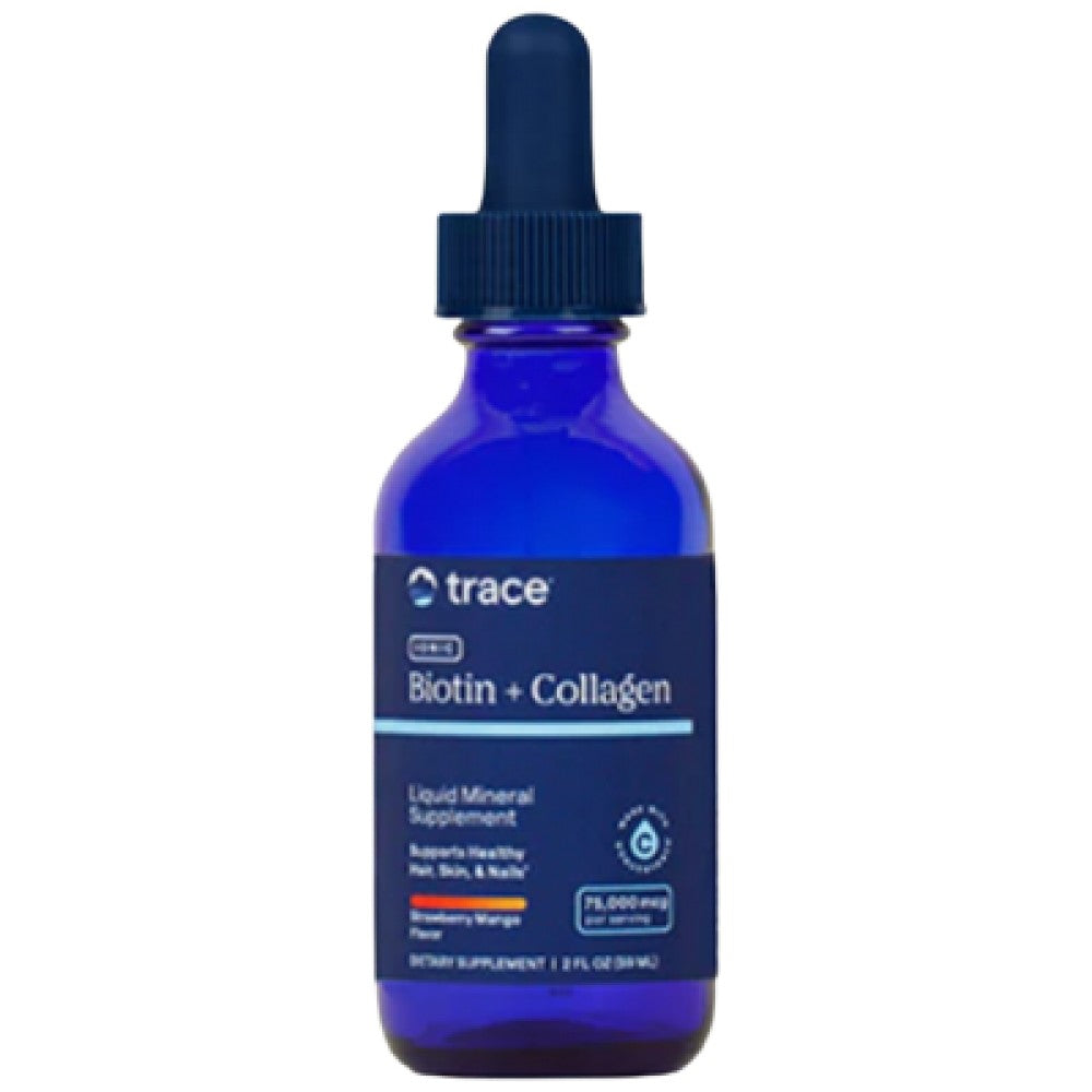 Trace Minerals Ionic Biotin + Collagen - Течен биотин с колаген